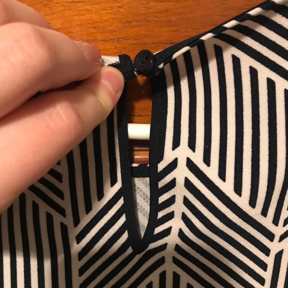 Zara Basic Chevron Shift Dress - image 5